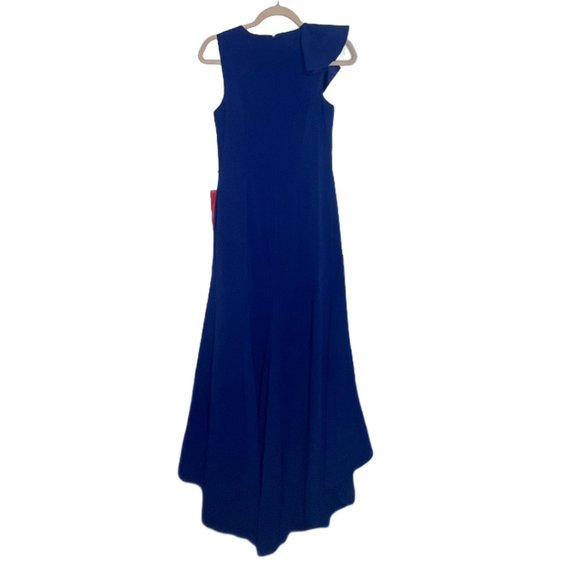 Carmen Marc Valvo Cobalt Blue Evening Formal Gown - Picture 7 of 13